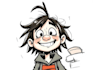 draw a cartoon character in a funny sketch