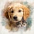create digital pet watercolor portrait image