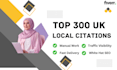 do 300 UK local citations and directory submission