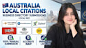 create 300 australia local citations and backlinks for local seo