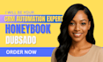 do honeybook setup workflow automation