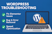 fix wordpress or elementor issues fast and professionally