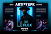 design professional artist epk, music press kit, one sheet, two sheet, media kit