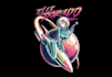 design stand out pinup space girl logo