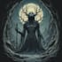 make conceptual dark art skull metal illustration