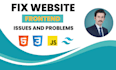 resolve frontend bugs and customize HTML, CSS, and js