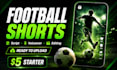 create football shorts that get views