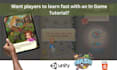 do professional in game tutorials for unity and HTML5 games