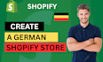 create a professional german shopify online shop website