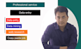 do fastest data entry,copy paste and web research job