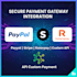 integrate paypal, stripe and custom website payment gateways