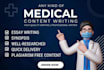 write professional medical content and articles