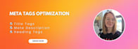 optimize SEO meta tags, headings and image alt text