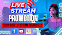 promote your youtube or twitch live stream using ads and SEO strategy