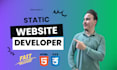 develop static website with frontend website development html css developer
