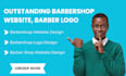do outstanding barbershop website, barber logo and barber website