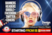 design any banner, header, facebook timeline, google cover, new twitter cover