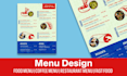 design a modern and professional restaurant or cafe menu