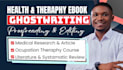 write physical therapy article, medical research, proofreading and editing