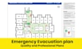 create emergency fire escape plan, evacuation map and safety diagram