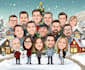 draw christmas cartoon caricature