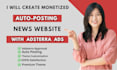 create monetized autoposting news website with adsterra ads