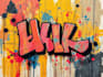 manually design graffiti wall art canvas