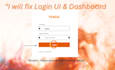 design a modern responsive and user friendly login page and dashboard UI