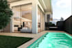 restyle modern contemporary luxury villa,private pool,landscaped garden renderin