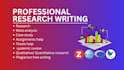 quantitative  qualitative research, data analysis, survey and case study writing