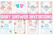 do baby shower, party invitations and birthday invitation