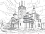 create black and white line art illustrations