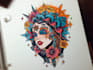 custom an abstract black tattoo design