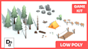 create a 3d low poly kit game asset pack