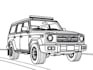 draw simple line art illustration any vehicle