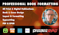 layout your book, KDP ebook, rpg, drivethrurpg, brochure, report, or zine
