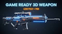 create 3d weapon model for games low poly game ready with pbr textures