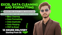 do excel data cleaning, data analysis and data visualization