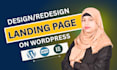 design and build wordpress landing page with content upload