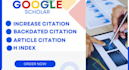 increase google scholar citation h index and backdated citation