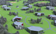 3d virtual campus, university exterior,campus simulator, layout render,landscape