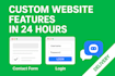 add custom features to your website fast