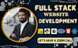 do full stack website development as full stack, front end, backend developer