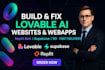 build lovable ai website fix lovable ai webapp fix replit bolt new v0 supabase