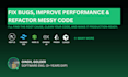 do code fixes, code refactoring, vibe coding removal or fix