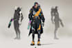 illustrate you as a cyberpunk style character