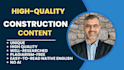 write SEO construction, hvac, DIY and building blogs and articles