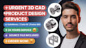 do 3d product modeling and 3d cad product design in solidworks