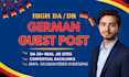 do manual high da german SEO backlinks and guest post link building