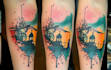 create a watercolor tattoo design
